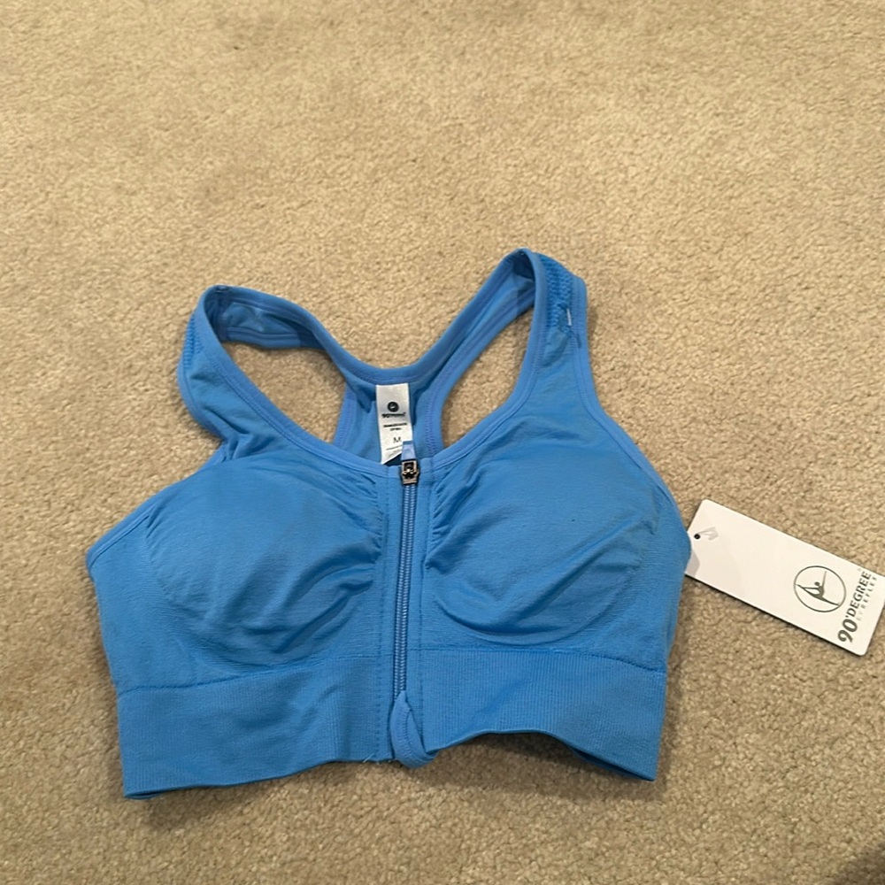 90 degree Katie zipper sports bra